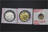 1964 Kennedy half dollar, 1983 gold plated