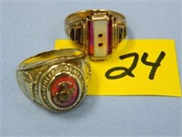 10kt - 13.6gr. Y/G 1953 Class Ring Size 8 (As Is)-