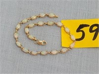 10kt - 4.3gr. Y/G Opal 7" Bracelet