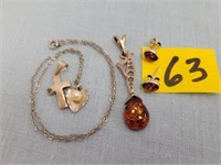Sterling Necklace, Pendants & Earrings
