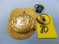 Victorian Locket, Ring, Pendant & Sterling Style -