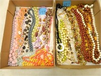 2 Flats Of Assorted Costume Necklaces