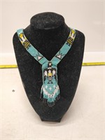 vintage native american beaded necklace