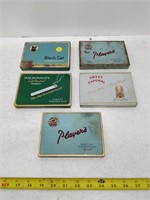 collectible cigarette tins - 5 pcs