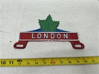 london license plate topper