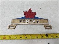 komoka license plate topper
