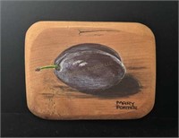 Plum Painting by Mary Porter