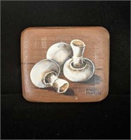 Three Mushrooms Painting by Mary Porter
