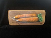 Two Carrots Painting by Mary Porter
