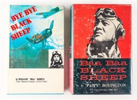2 Signed WWII Military Books Boyington Kawato