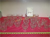 Vintage Glass Sherbet Dessert Cup Sets