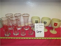 Vintage Beer Advertising Glass Sets - 10pc Total