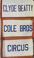 CLYDE BEATTY - COLE BROS. CIRCUS TENT FLAGS