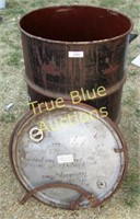 55 Gallon Steel Drum with Locking Lid