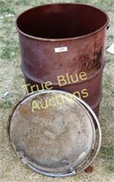 55 Gallon Steel Drum with Locking Lid
