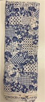 Blue And White Floral Fabric 60"x100”