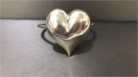 Vintage A Vahan Sterling Silver Heart Bracelet