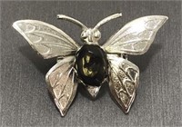 Butterfly Pin Silver Tone