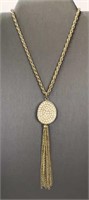 Long Necklace Gold Tone