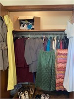Closet full of Clothes Shoes vintage Clothing