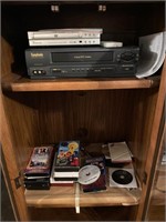 VCR & DVD players with video & CDs