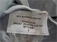 PVC vinyl film 10 ga. x 54" x 115 yds frosty CLR