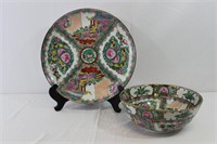Vintage Japan Famille Rose Medallion Platter/Bowl