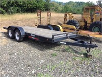 2002 EAGLE 16' FLATBED TRAILER, WITH RAMPS