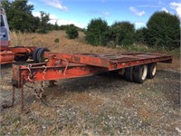 1992 24' TRAIL KING TILT DECK EQUIPMENT TRAILER