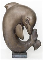 Bronze Sculpture Of A Dolphin