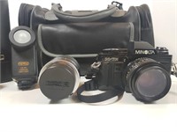 Black's Camera Case w/ Minolta X 7-A Camera