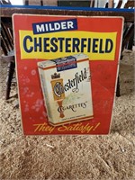 CHESTERFIELD CIGARETTES METAL SIGN