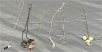 Six sterling necklace sets  - 35gtw