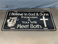 God and Guns License Plate