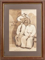 Antonio Lopez Saenz "Carstens & Bloch" Watercolor