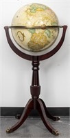 Replogle Floor Globe On Mahogany Stand