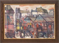 Jean Faber Limbert "Nice Marchade" Oil on Canvas