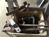 Tote of Hitch parts, some weight distrbution bars
