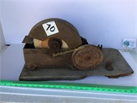 antique Whet Stone Arbor  grinder sharpener