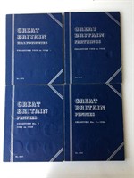 Canada and Great Britain Coin Lot in Blue Books.