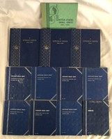 United States Penny Collection in Blue Books.