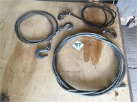 3 tow cables  2 with hooks