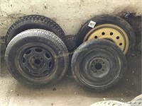 4 assorted space saver & Volkswagon wheels/Tires