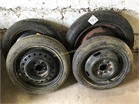 4 assorted space saver spere tires/ wheels