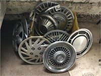 box of Assorted Hubcaps, Crown Vic, Lincoln etc.