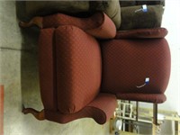 burgundy chair 42" tall floor to back