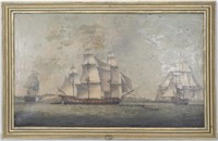 British School Maritime Oil on Canvas, 19th C.