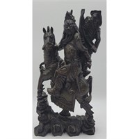 A Large Antique Carved Chinese Inlaid Sculpture