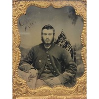 A Fine Civil War Ambrotype Photograph Union Soldi