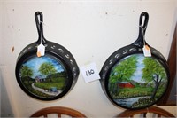 Painted Cast Iron Skillets